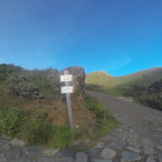 Detalle inicio sendero a La Cumbrecilla (altos de Taganana)